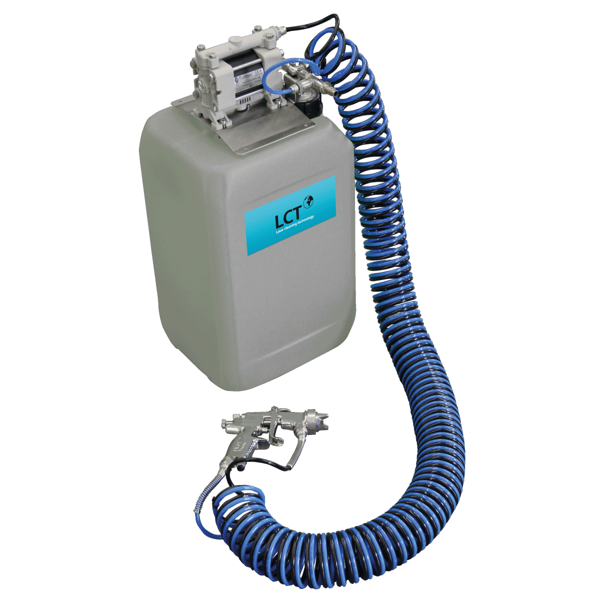 LCT Airsprayer, incl. canister holder and diaphragm pump.