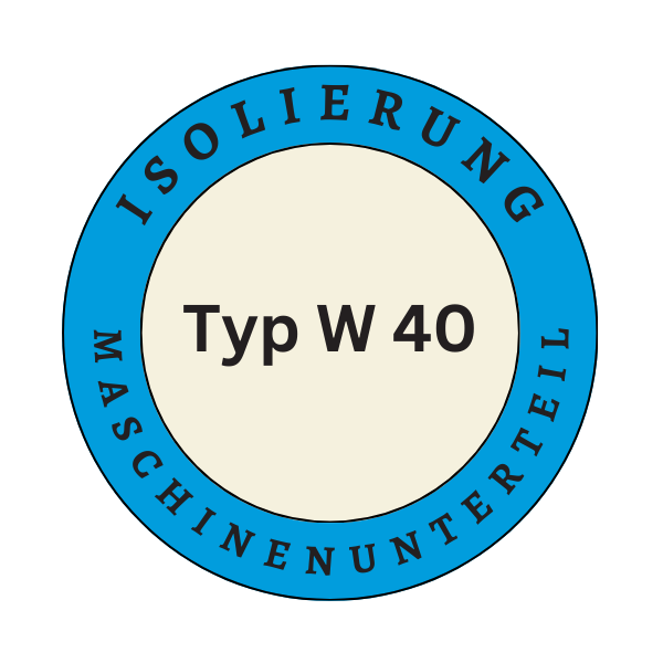 Isolierung Maschinenunterteil für Typ W 40