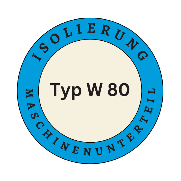 Isolierung Maschinenunterteil für Typ W 80