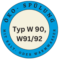 Eco flushing for minimum water consumption with cold or warm water from the operators mains for type W 90; W91/92