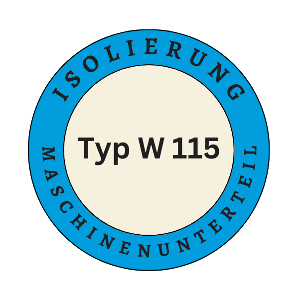 Isolierung Maschinenunterteil für Typ W 115